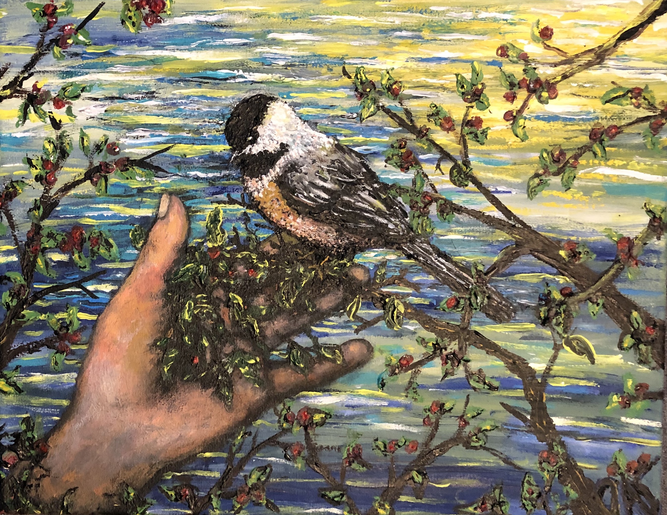 Bird Respite painting